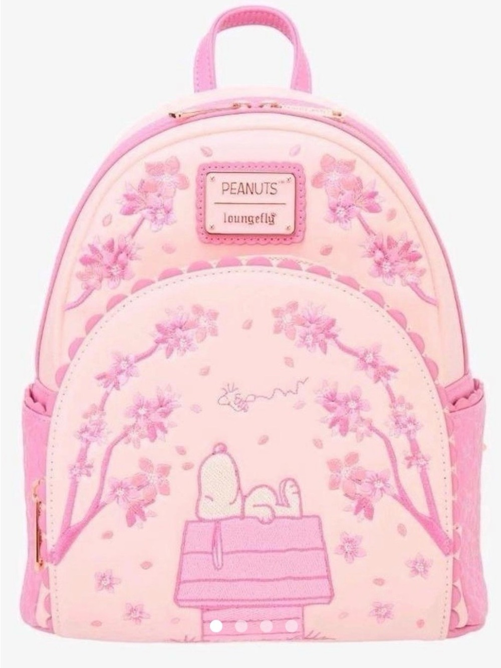 Loungefly Pink Peanuts Snoopy Floral Kids Mini Backpack